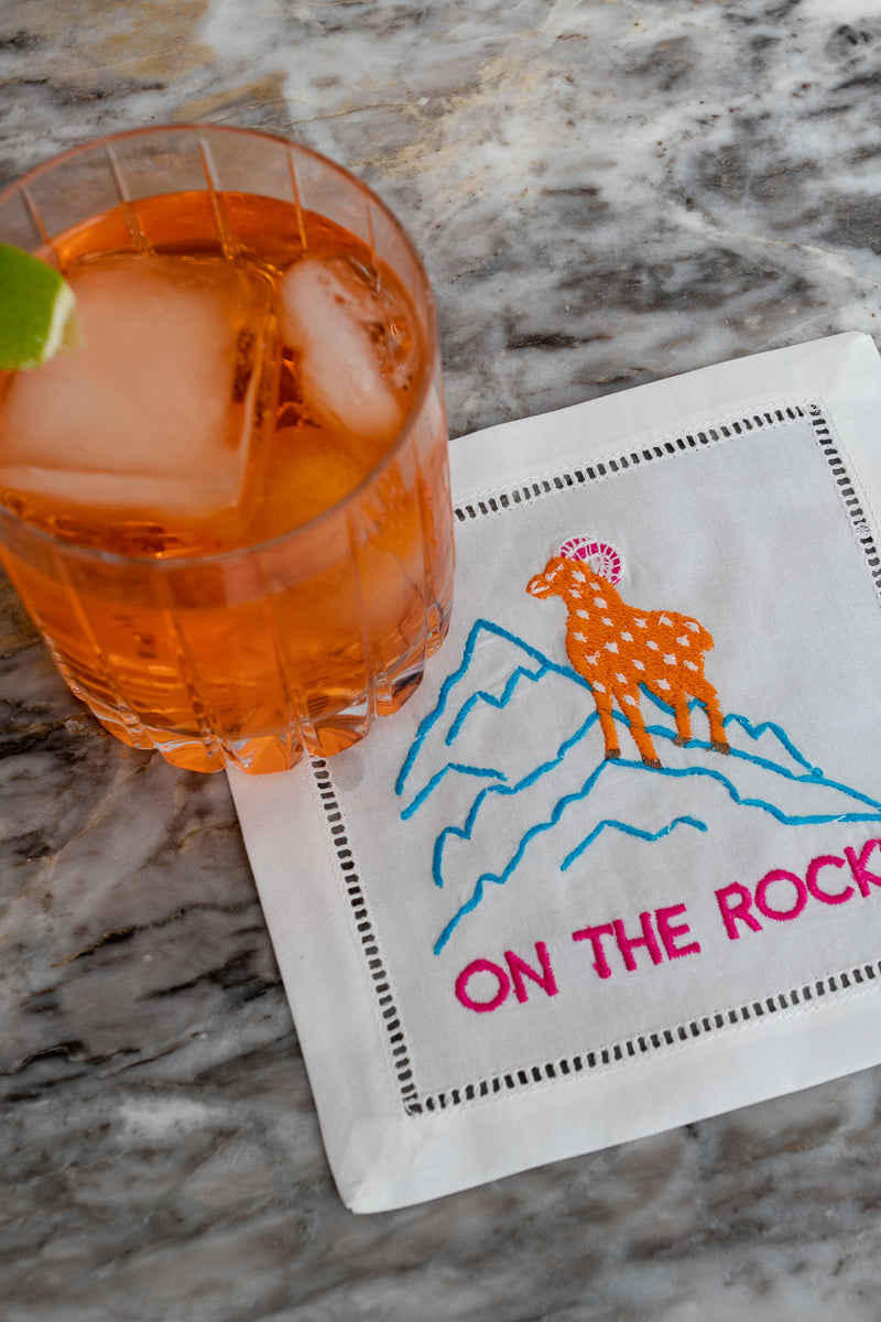 August Morgan On the Rocks Cocktail Napkins (Set of 4)